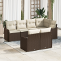 Juego de Sofá de Jardín de 7 Piezas con Cojines Marrón de Polirratán by , Outdoor sofas - Ref: Foro24-3354407, Price: 574,80 ...