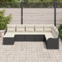 Juego de sofá de jardín de 8 piezas con cojines de poliratán negro by , Outdoor sofas - Ref: Foro24-3354486, Price: 500,93 €,...