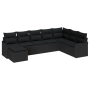 Juego de Sofás de Jardín de 8 Piezas con Cojines Ratán Poliéster Negro by , Outdoor sofas - Ref: Foro24-3354492, Price: 526,6...