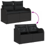 Juego de Sofás de Jardín de 8 Piezas con Cojines Ratán Poliéster Negro by , Outdoor sofas - Ref: Foro24-3354492, Price: 526,6...