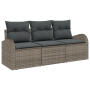 Juego de Sofá de Jardín de 3 Piezas con Cojines Gris Ratán Poliéster by , Outdoor sofas - Ref: Foro24-3354568, Price: 235,97 ...