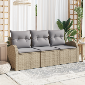 Conjunto de sofá de jardín de 3 piezas con