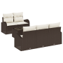 Juego de Sofá de Jardín de 6 Piezas con Cojines Marrón Polirratán von , Outdoor-Sofas - Ref: Foro24-3354587, Preis: 467,59 €,...