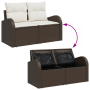 Juego de Sofá de Jardín de 6 Piezas con Cojines Marrón Polirratán von , Outdoor-Sofas - Ref: Foro24-3354587, Preis: 467,59 €,...