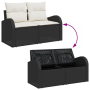 Juego de Sofás de Jardín de 8 Piezas con Cojines de Ratán Poliéster Negro von , Outdoor-Sofas - Ref: Foro24-3354626, Preis: 5...