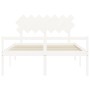 Seniorenbett Massivholz Kopfteil weiß 140x200 cm von vidaXL, Betten und Lattenroste - Ref: Foro24-3195547, Preis: 178,77 €, R...