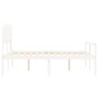 Seniorenbett Massivholz Kopfteil weiß 140x200 cm von vidaXL, Betten und Lattenroste - Ref: Foro24-3195547, Preis: 178,77 €, R...