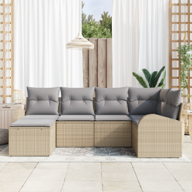 Conjunto de Sofá de Jardín de 6 Piezas con