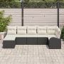 Juego de Sofá de Jardín de 7 Piezas con Cojines Ratán Polibotánico Negro von , Outdoor-Sofas - Ref: Foro24-3354796, Preis: 44...