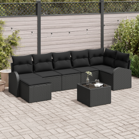 Conjunto de Sofá de Jardín de 8 Piezas con Cojines Beige Poliratán von , Outdoor-Sofas - Ref: Foro24-3354812, Preis: 516,74 €...