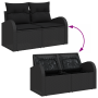 Juego de Sofás de Jardín de 6 Piezas con Cojines Ratán Negros by , Outdoor sofas - Ref: Foro24-3354852, Price: 459,41 €, Disc...