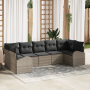 Juego de Sofá de Jardín de 7 Piezas con Cojines Gris Poliratán von , Outdoor-Sofas - Ref: Foro24-3354858, Preis: 461,19 €, Ra...