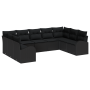 Juego de Sofá de Jardín de 9 Piezas con Cojines de Ratán Negro de , Sofás de exterior - Ref: Foro24-3354872, Precio: 618,83 €...