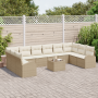 Juego de Sofás de Jardín de 11 Piezas con Cojines Ratán Poliéster Marrón by , Outdoor sofas - Ref: Foro24-3354900, Price: 710...