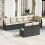 Conjunto de Sofá de Jardín de 8 Piezas con Cojines Negros de Poliratán by , Outdoor sofas - Ref: Foro24-3355096, Price: 559,8...