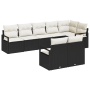 Conjunto de Sofá de Jardín de 8 Piezas con Cojines Negros de Poliratán by , Outdoor sofas - Ref: Foro24-3355096, Price: 559,8...