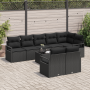 Juego de Sofá de Jardín de 9 Piezas con Cojines Beige de Ratán Poliéster by , Outdoor sofas - Ref: Foro24-3355112, Price: 627...