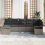 Conjunto de sofá de jardín de 7 piezas con cojines Ratán sintético gris by , Outdoor sofas - Ref: Foro24-3355138, Price: 471,...