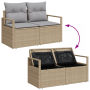 Juego de Sofá de Jardín de 8 Piezas con Cojines en Ratán Poliéileno Beige von , Outdoor-Sofas - Ref: Foro24-3355169, Preis: 5...