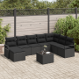 Juego de Sofá de Jardín de 9 Piezas con Cojines Beige Ratán Poliéster von , Outdoor-Sofas - Ref: Foro24-3355182, Preis: 568,5...