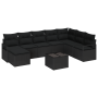Juego de Sofá de Jardín de 9 Piezas con Cojines Beige Ratán Poliéster von , Outdoor-Sofas - Ref: Foro24-3355182, Preis: 568,5...