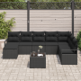 Juego de Sofá de Jardín de 9 Piezas con Cojines Beige Ratán Poliéster von , Outdoor-Sofas - Ref: Foro24-3355182, Preis: 568,5...