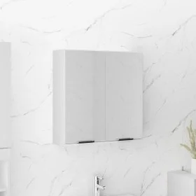 Badezimmerschrank mit weißem Spiegel 64x20x67 cm von vidaXL, Badezimmerwaschtische - Ref: Foro24-811313, Preis: 69,39 €, Raba...