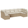 Juego de Sofá de Jardín de 7 Piezas con Cojines Beige Poliratán by , Outdoor sofas - Ref: Foro24-3355200, Price: 499,73 €, Di...