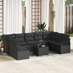 Conjunto de Sofás de Jardín de 10 Piezas con