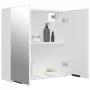 Badezimmerschrank mit weißem Spiegel 64x20x67 cm von vidaXL, Badezimmerwaschtische - Ref: Foro24-811313, Preis: 69,39 €, Raba...