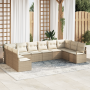 Conjunto de Sofá de Jardín de 10 Piezas con Cojines Ratán Beige by , Outdoor sofas - Ref: Foro24-3355230, Price: 659,55 €, Di...