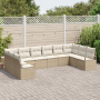Conjunto de Sofá de Jardín de 10 Piezas con Cojines Ratán Beige by , Outdoor sofas - Ref: Foro24-3355230, Price: 659,55 €, Di...