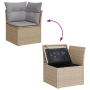 Conjunto de Sofá de Jardín de 10 Piezas con Cojines Ratán Beige by , Outdoor sofas - Ref: Foro24-3355230, Price: 659,55 €, Di...