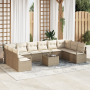 Juego de Sofás de Jardín de 11 Piezas con Cojines Ratán Marrón by , Outdoor sofas - Ref: Foro24-3355240, Price: 719,24 €, Dis...