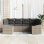 Juego de Sofás de Jardín de 6 Piezas con Cojines Gris Poliratán von , Outdoor-Sofas - Ref: Foro24-3355528, Preis: 453,97 €, R...