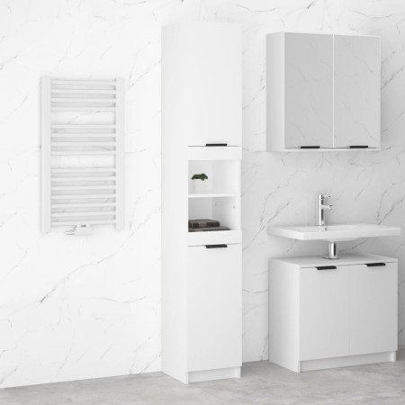 Badezimmerschrank weiß Sperrholz 32x34x188,5 cm von vidaXL, Schließfächer und Lagerschränke - Ref: Foro24-811322, Preis: 92,9...