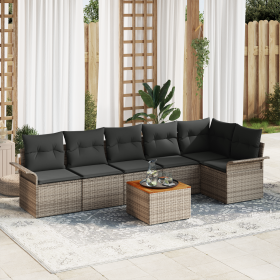 Conjunto de Sofá de Jardín de 7 Piezas con