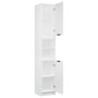 Badezimmerschrank weiß Sperrholz 32x34x188,5 cm von vidaXL, Schließfächer und Lagerschränke - Ref: Foro24-811322, Preis: 92,9...
