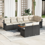 Juego de Sofá de Jardín de 9 Piezas con Cojines Ratán Poliéster Negro Acacia von , Outdoor-Sofas - Ref: Foro24-3356010, Preis...