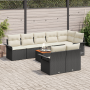 Juego de Sofá de Jardín de 9 Piezas con Cojines Ratán Poliéster Negro Acacia von , Outdoor-Sofas - Ref: Foro24-3356010, Preis...