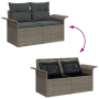 Set de Sofá de Jardín de 11 Piezas con Cojines Gris Poli Ratán Acacia | Foro24.es | Tu tienda online para hogar, jardín y más Foro24.es