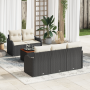 Juego de Sofá de Jardín de 6 Piezas con Cojines Negro Poliratán Acacia | Foro24.es | Tu tienda online para hogar, jardín y más Foro24.es