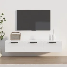 Glänzend weißer Wandschrank aus Holzwerkstoff, 102 x 30 x 20 cm von vidaXL, Regale und Regale - Ref: Foro24-811409, Preis: 10...
