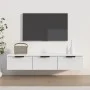 Glossy white engineered wood wall cabinet 102x30x20cm by vidaXL, Shelves and shelves - Ref: Foro24-811409, Price: 100,68 €, D...