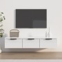 Glänzend weißer Wandschrank aus Holzwerkstoff, 102 x 30 x 20 cm von vidaXL, Regale und Regale - Ref: Foro24-811409, Preis: 10...