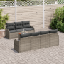 Set de Sofá de Jardín de 8 Piezas con Cojines Gris Poliratán Acacia | Foro24.es | Tu tienda online para hogar, jardín y más Foro24.es