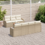 Conjunto de Sofá de Jardín de 8 Piezas con Cojines Beige Ratán Poliéster Acacia | Foro24.es | Tu tienda online para hogar, jardín y más Foro24.es