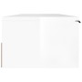 Glossy white engineered wood wall cabinet 102x30x20cm by vidaXL, Shelves and shelves - Ref: Foro24-811409, Price: 102,79 €, D...
