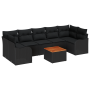 Conjunto de Sofás de Jardín de 8 Piezas con Cojines Ratán Negro Acacia | Foro24.es | Tu tienda online para hogar, jardín y más Foro24.es
