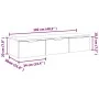 Glossy white engineered wood wall cabinet 102x30x20cm by vidaXL, Shelves and shelves - Ref: Foro24-811409, Price: 100,68 €, D...